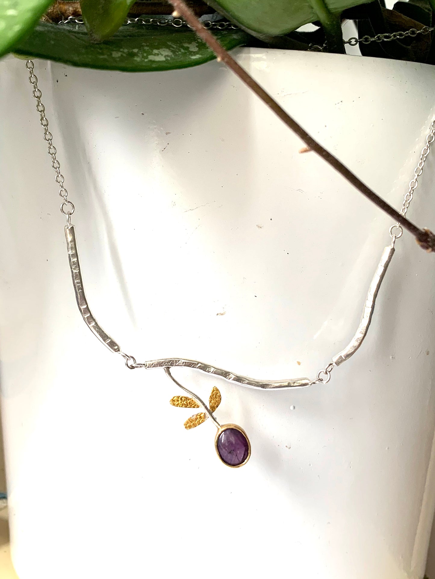 Plum necklace