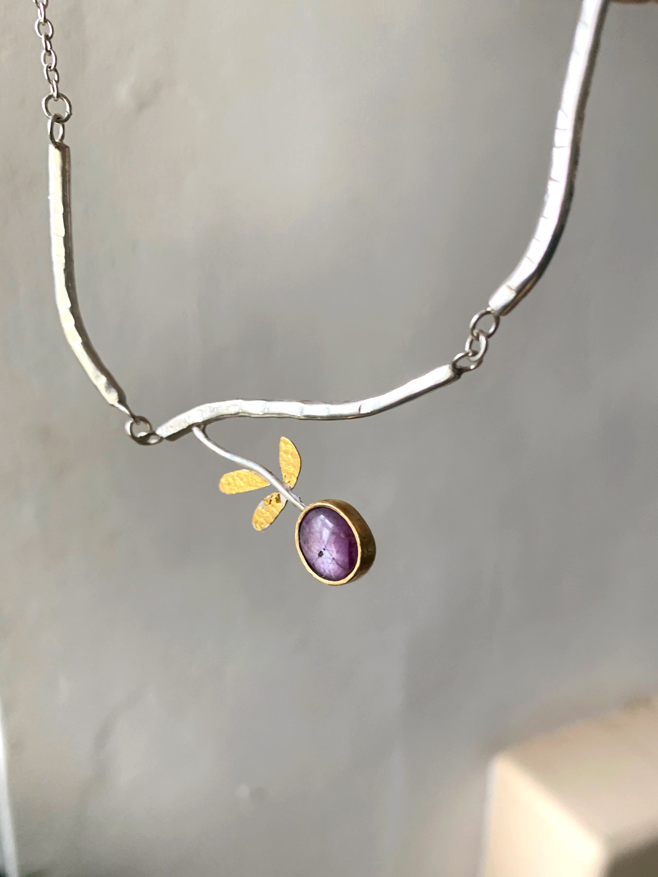 Plum necklace