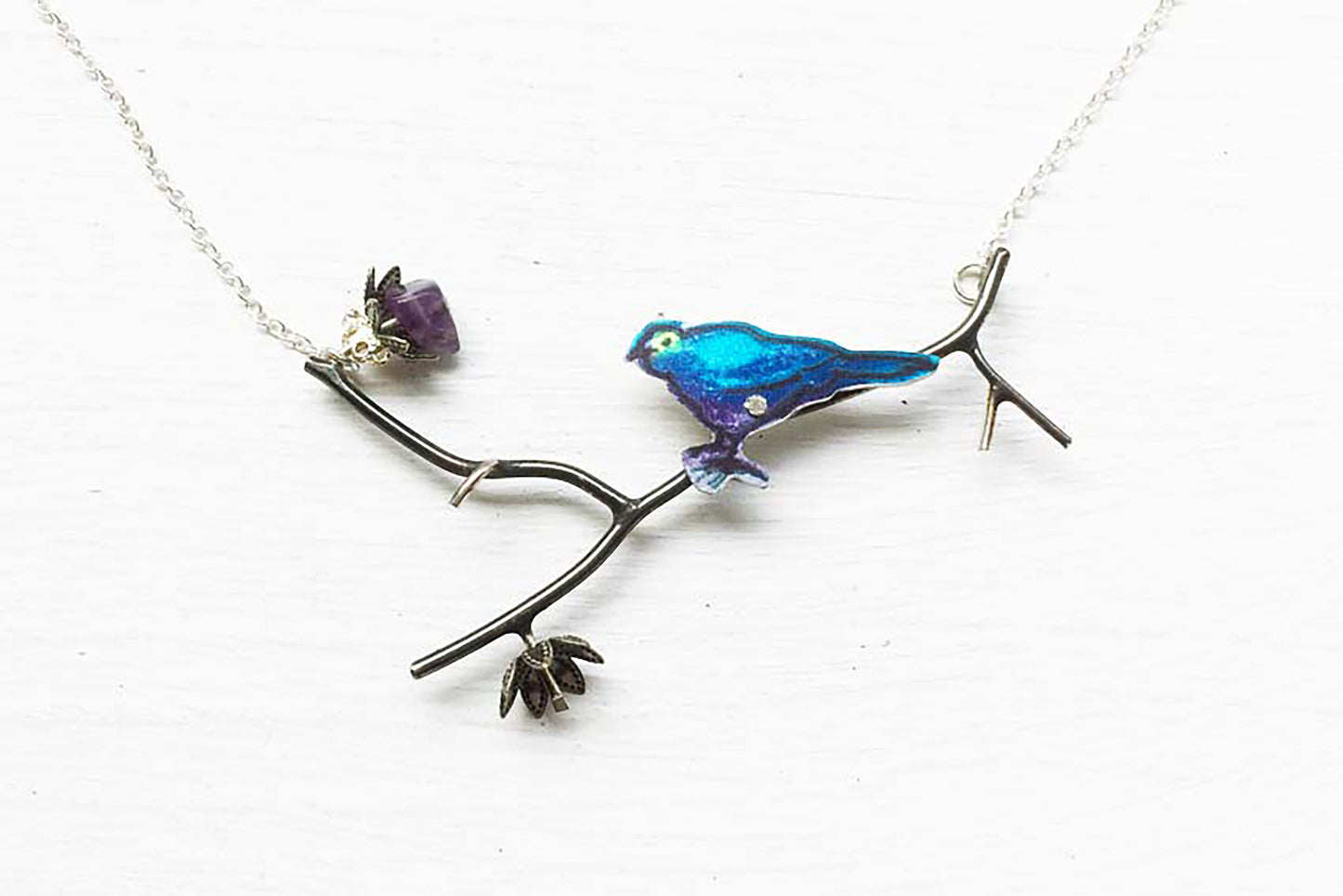 Blackbird with sloe berry