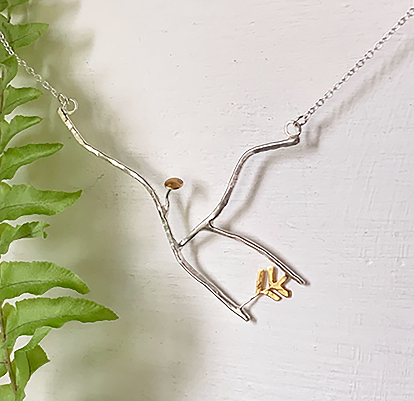 Bracken and Fungi necklace