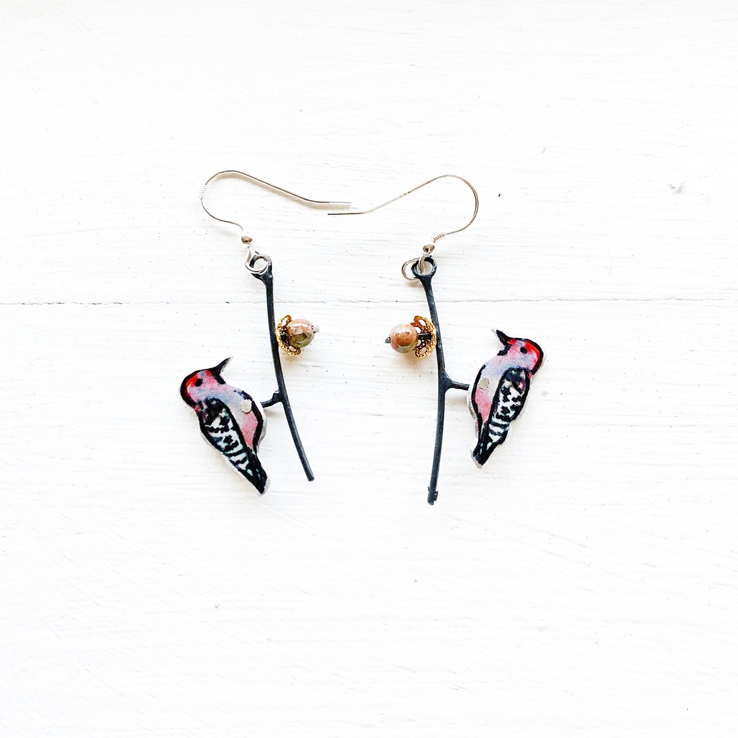 Woodpecker with Acorn necklace