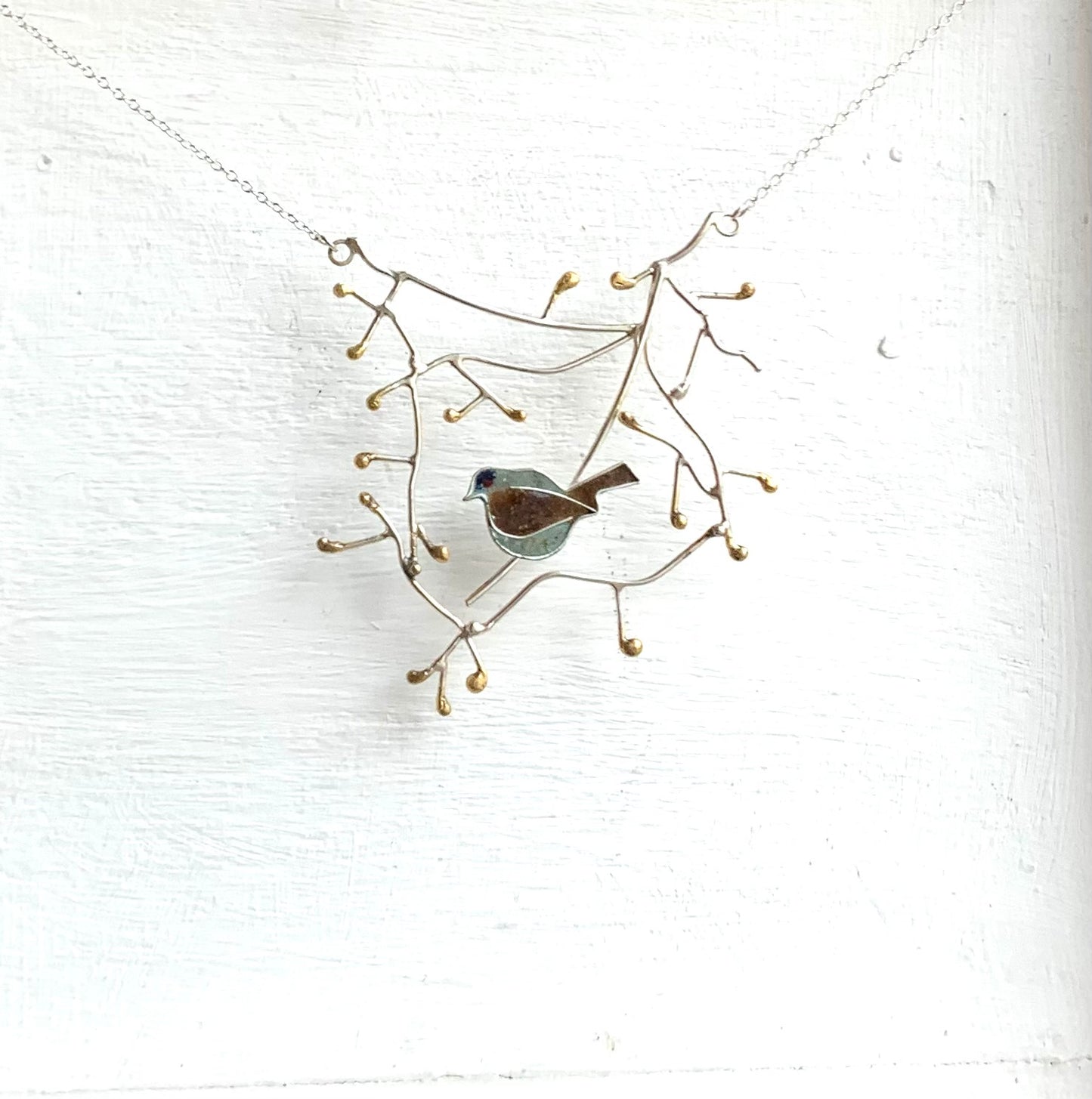 Blackcap in the hedgerow necklace