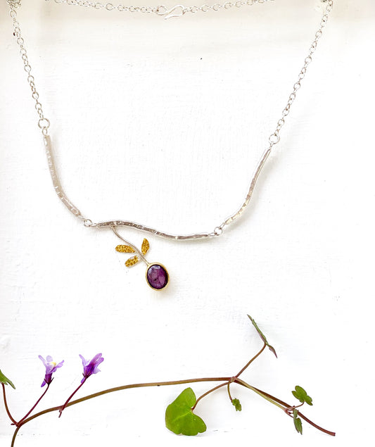 Plum necklace